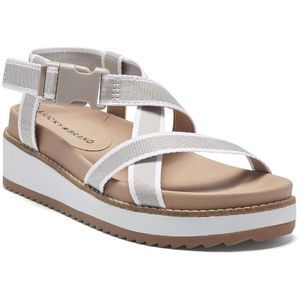 Lucky Brand Womens Imbae Taupe Peep Toe Casual Slingback Sandals Shoes NWT